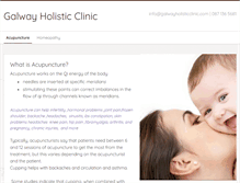 Tablet Screenshot of galwayholisticclinic.com